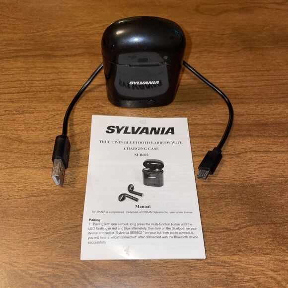 Sylvania Bluetooth Wireless Stereo in Ear Headphones Black - Picture 1 of 14